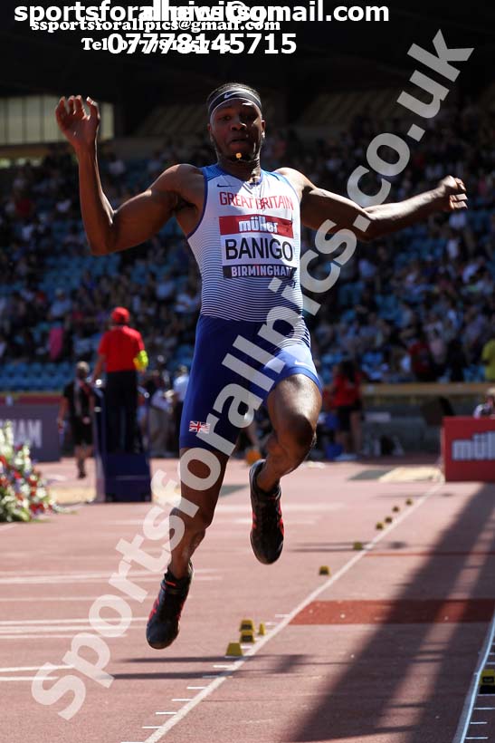 Mens long jump, 2019 Muller British Championships, Alexander Stadium, Birmingham. Photo: David T. Hewitson/Sports for All Pics